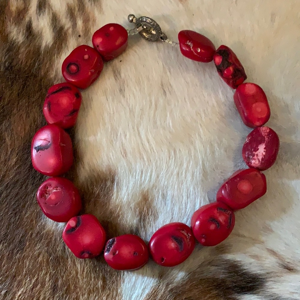 Red stone necklace